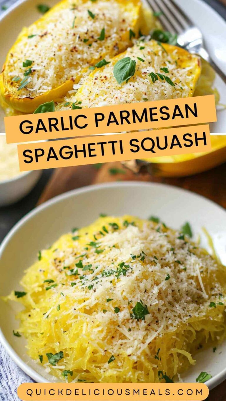 Garlic Parmesan Spaghetti Squash – Quick Delicious Meals