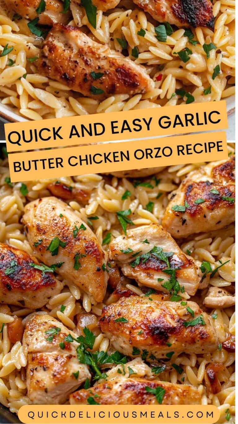 Quick And Easy Garlic Butter Chicken Orzo Recipe – Quick Delicious Meals