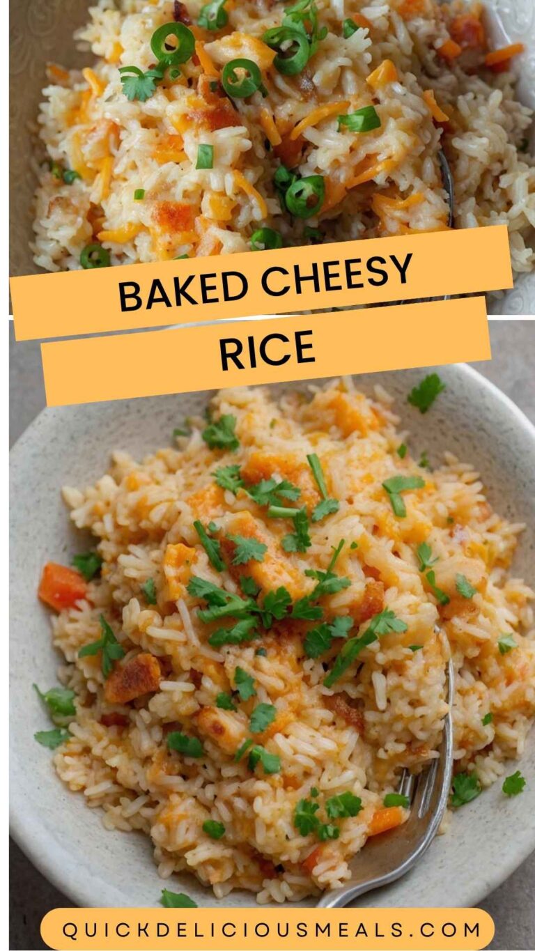 Baked Cheesy Rice – Quick Delicious Meals