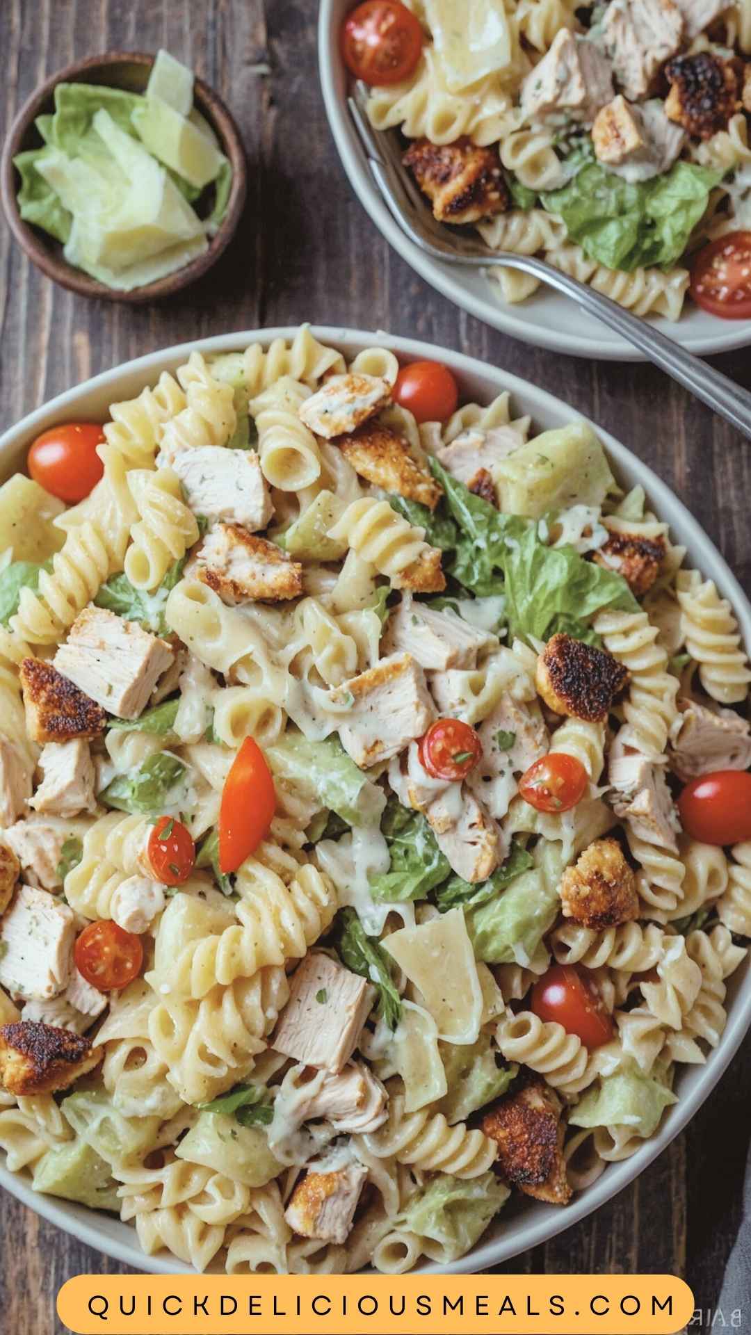 Chicken Caesar Pasta Salad Copycat Recipe