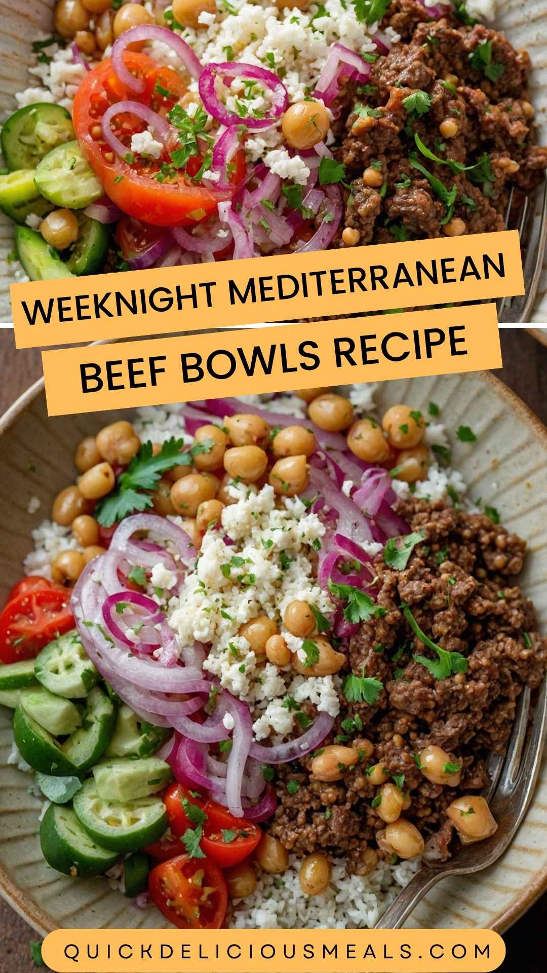 Weeknight Mediterranean Beef Bowls Recipe Weeknight Mediterranean Beef Bowls Recipe