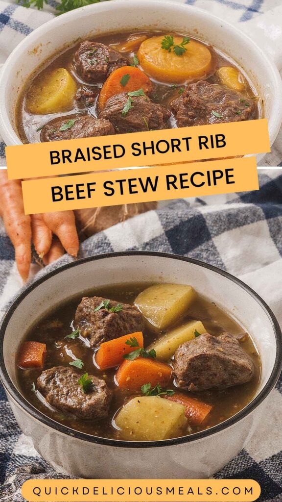 Braised Short Rib Beef Stew Recipe