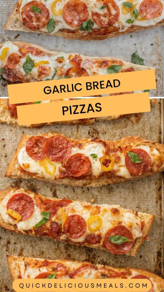 Garlic Bread Pizzas