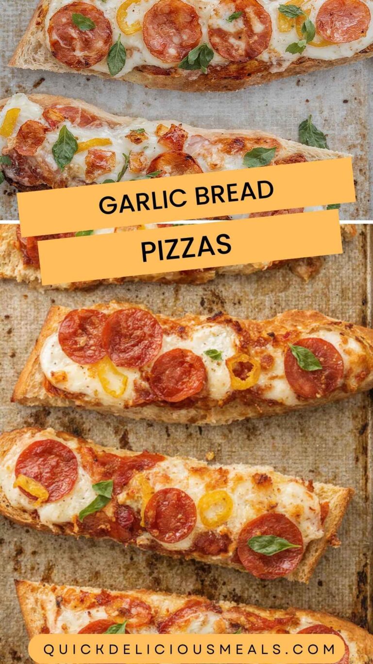 Garlic Bread Pizzas – Quick Delicious Meals