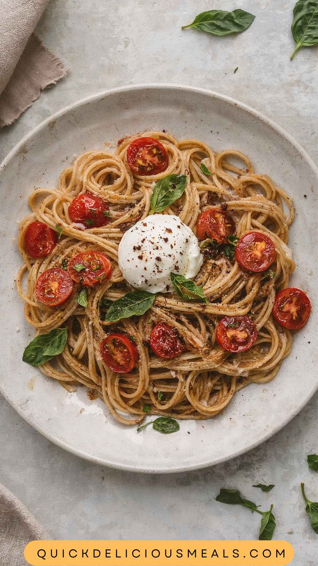 How to Make Burst Tomato Burrata Pasta