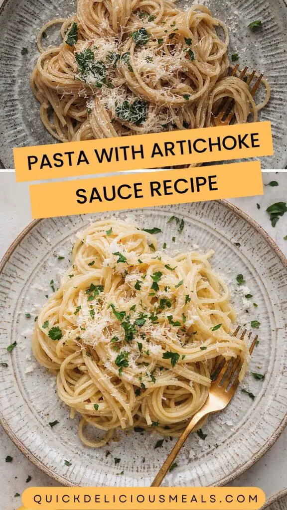 Pasta with Artichoke Sauce Recipe
