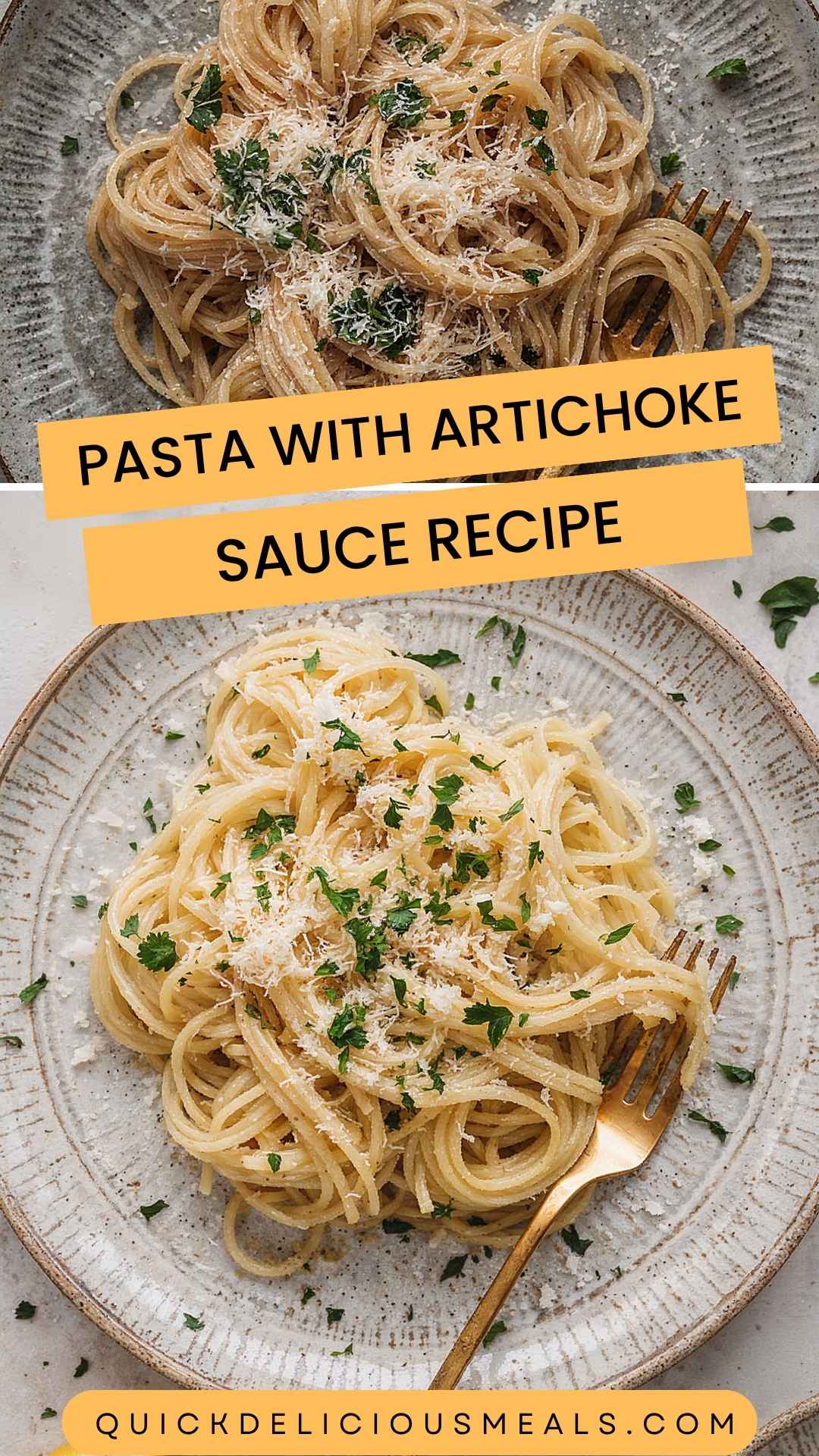 Pasta with Artichoke Sauce Recipe