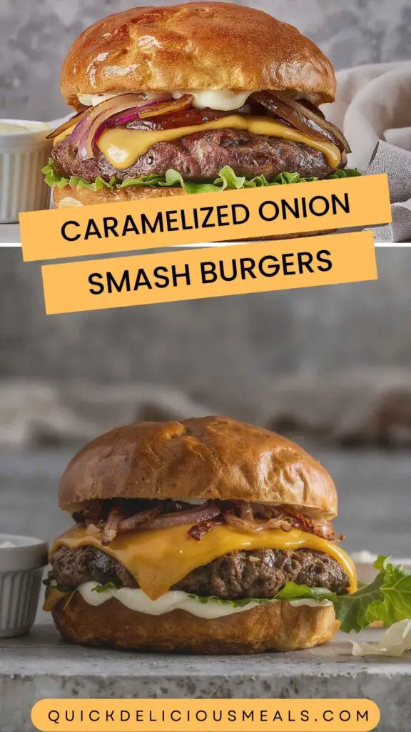 Caramelized Onion Smash Burgers