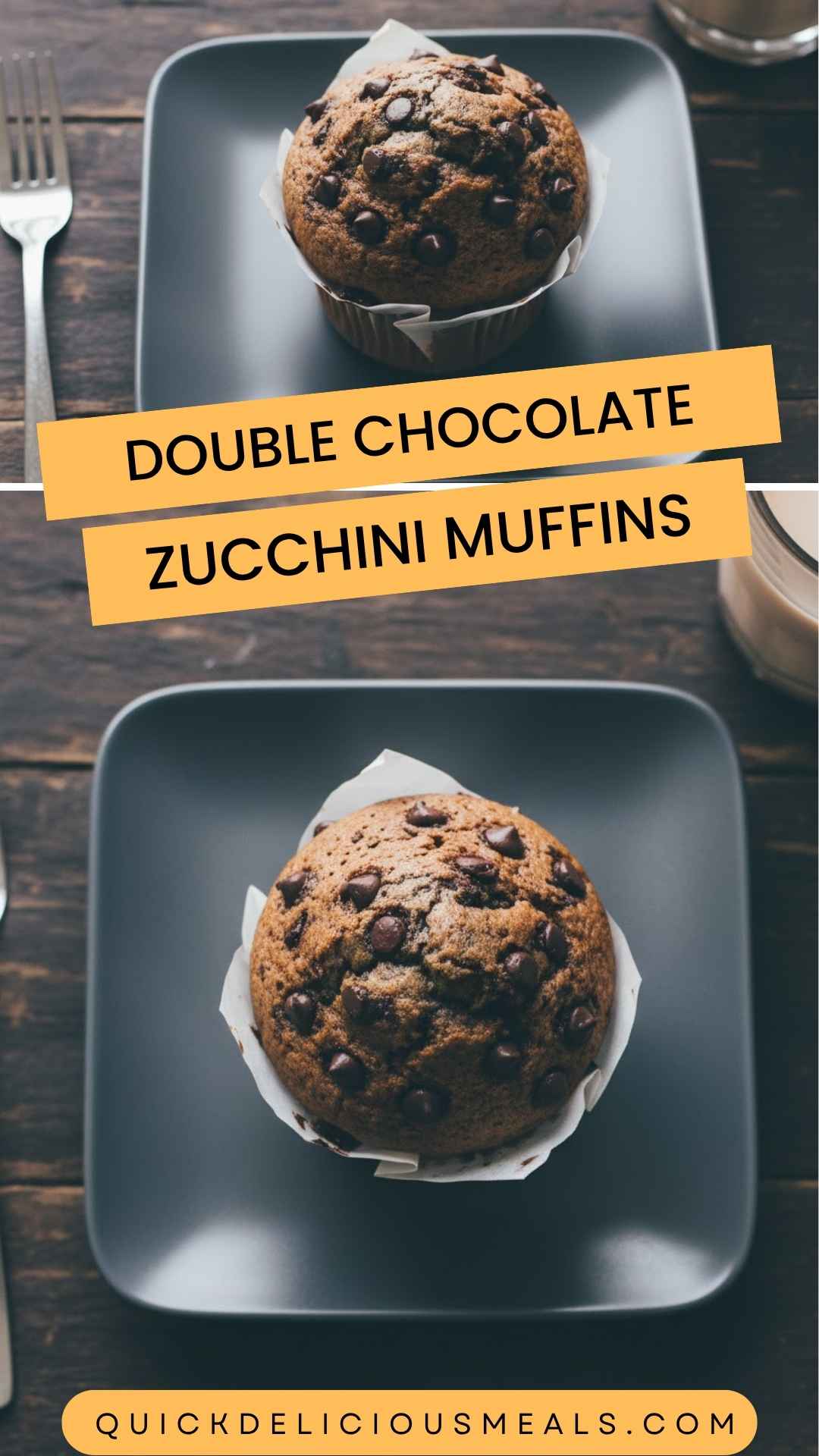Double Chocolate Zucchini Muffins Double Chocolate Zucchini Muffins