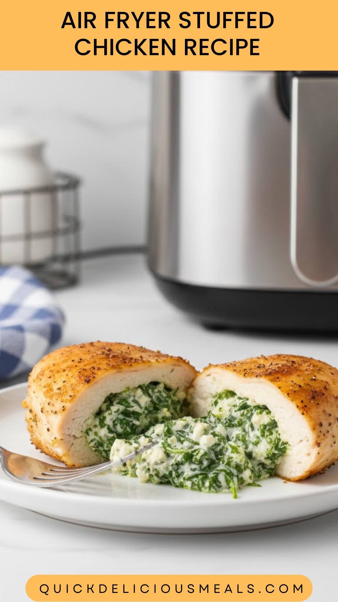 Air Fryer Stuffed Chicken Recipe