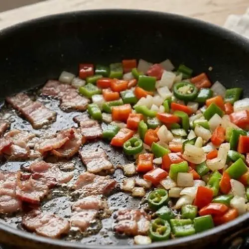 Step 1: Cook the Bacon and Vegetables Step 1: Cook the Bacon and Vegetables