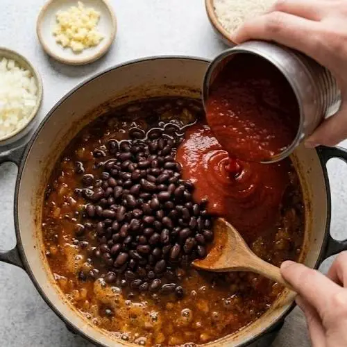 Step 4: Combine Beans and Sauce Step 4: Combine Beans and Sauce