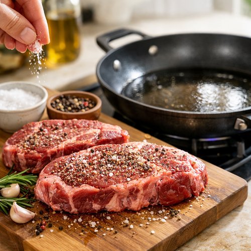 Step 1: Season Your Beef and Get Your Skillet Ready