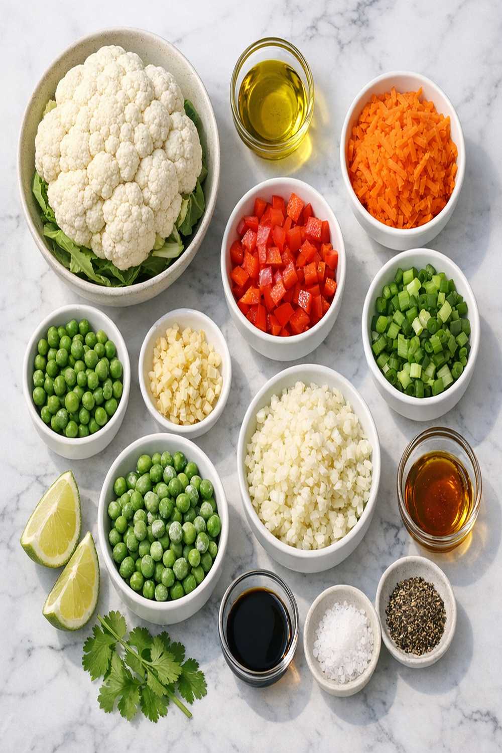 Cauliflower Rice Recipe ingredients