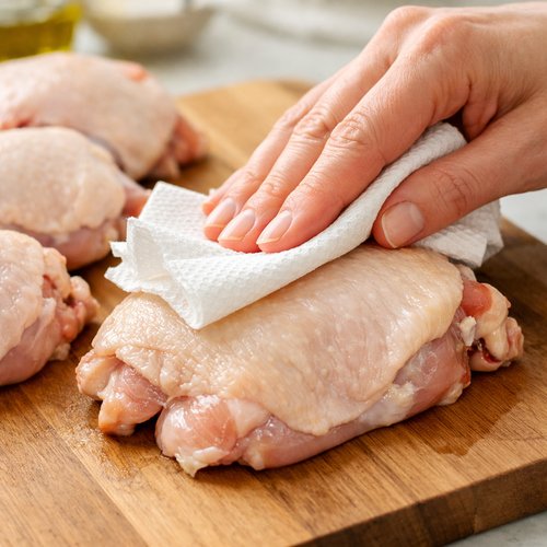 Step 1: Pat Your Chicken Thighs Completely Dry
