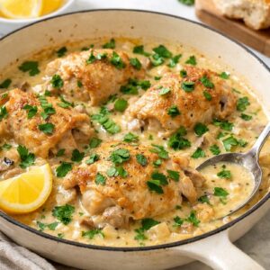 Cream Chicken Thigh Recipe Fusion step 7