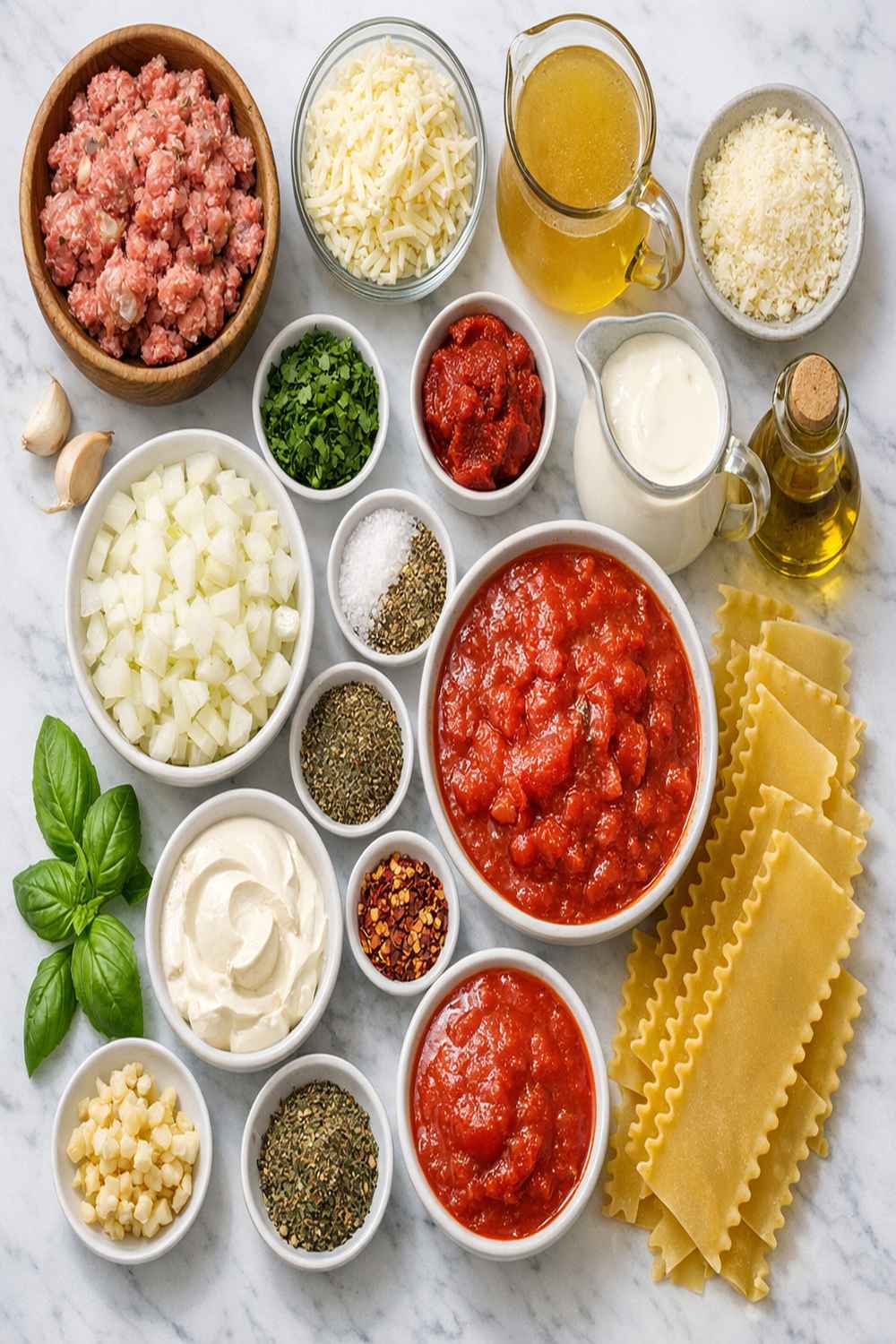 Creamy Lasagna Soup Recipe ingredients