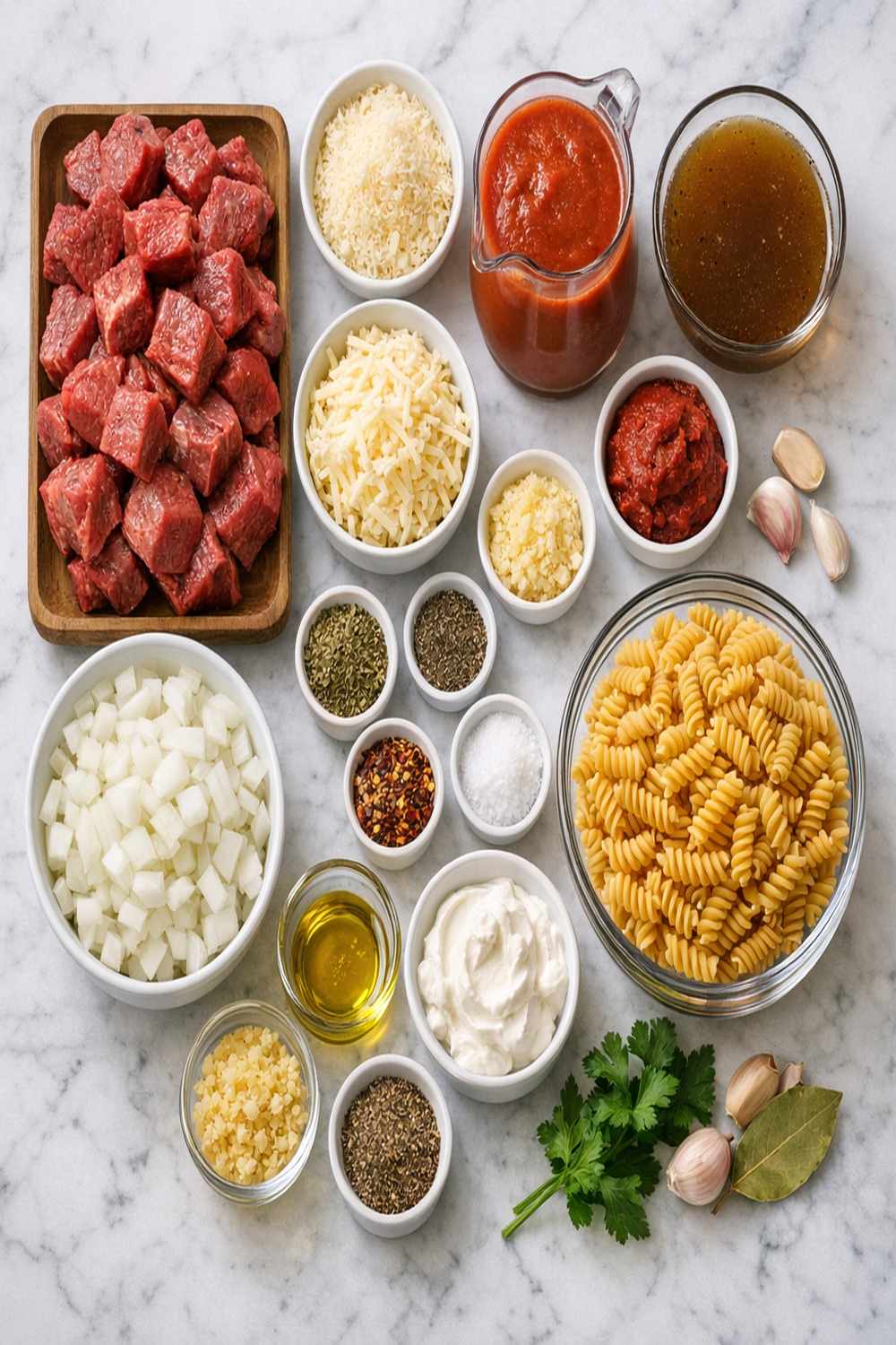 Crock Pot Beef Pasta Recipe ingredients