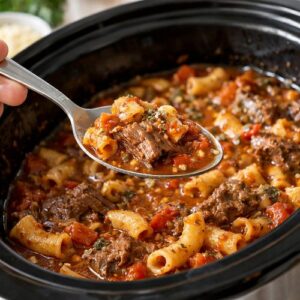 Crock Pot Beef Pasta Recipe step 7