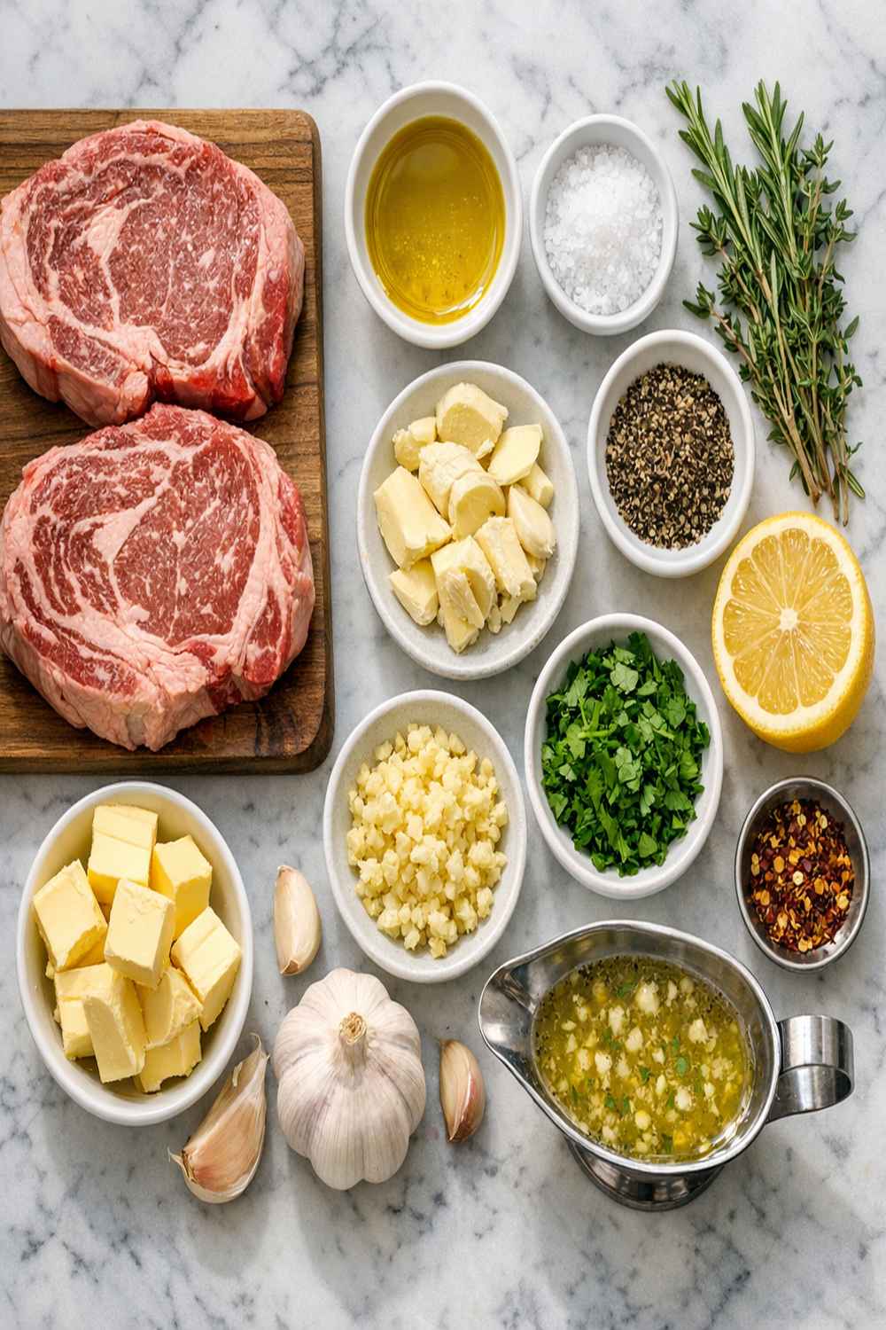 Garlic Butter Steak Recipe ingredients