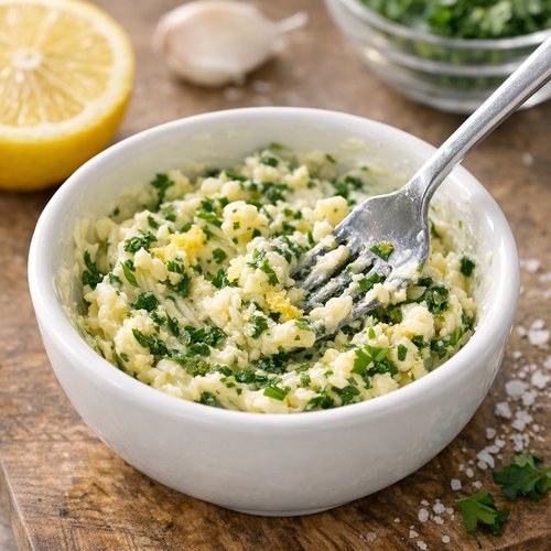 Step 1: Make Your Garlic Butter Compound While the Steaks Sit Out