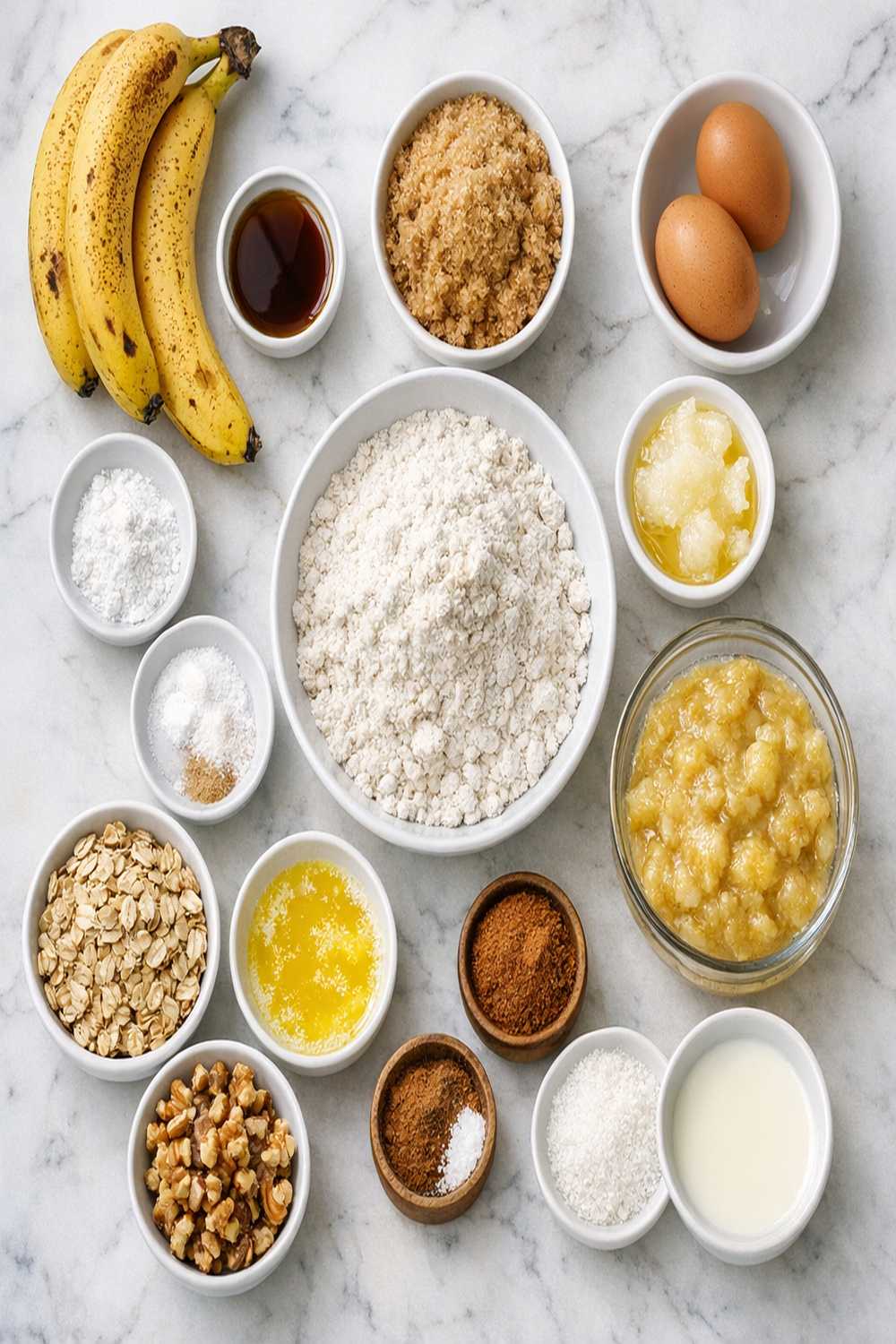 Gluten Free Banana Bread Recipe ingredients