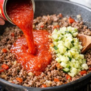 Ground Beef Stuffed Zucchini Boats Recipe step 4