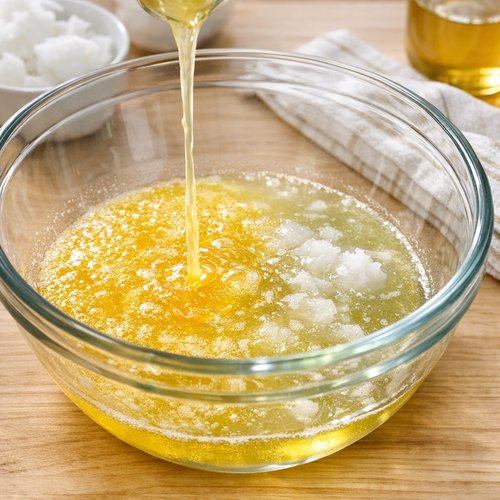 Step 2: Melt and Combine Your Fats Gently