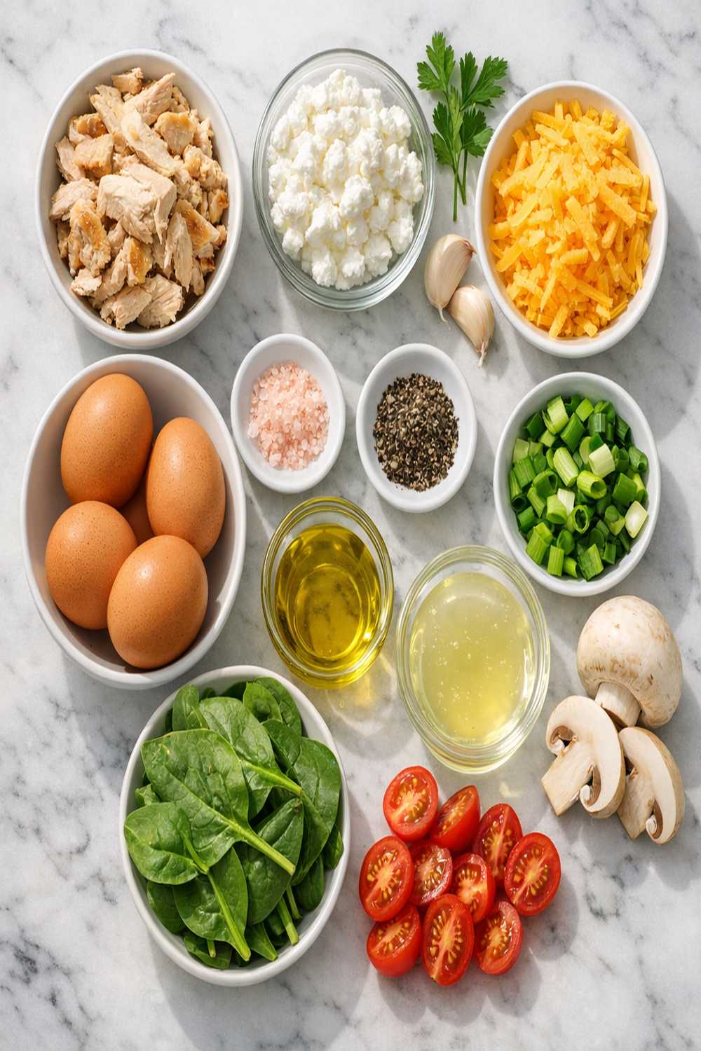 High Protein Omelette Recipe ingredients