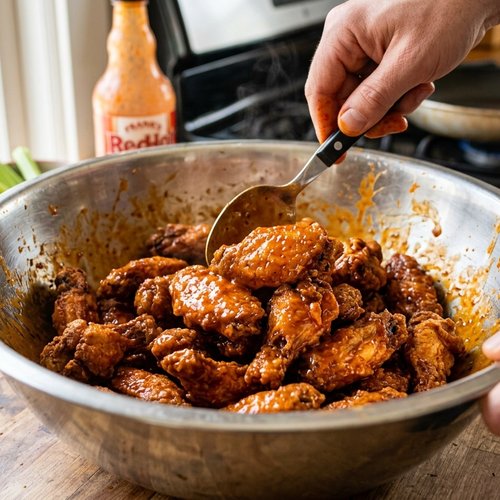 Step 5: Combine Wings and Sauce